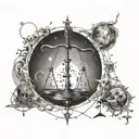 Libra constellation tattoo design idea