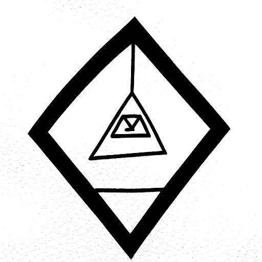 pumpkin inside triangle  tattoo design idea
