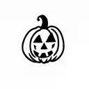 miscarriage theme tattoo in shape of pumpkin  tattoo design idea
