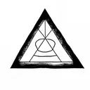 pumpkin inside triangle  tattoo design idea