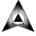 pumpkin inside triangle  tattoo design idea