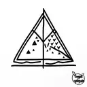 pumpkin inside triangle  tattoo design idea