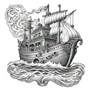 Noahs Ark Flood  tattoo design idea