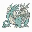 Stoick and Valka "training my dragon" tattoo design idea