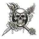 Incorporate elements of school imagery, such as books and pencils, with the logos of Metallica, Megadeth, Pantera, and Avenged Sevenfold tattoo design idea