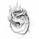 burning flames tattoo design idea