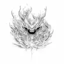 burning flames tattoo design idea