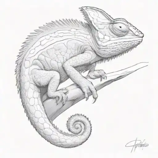 chameleon tattoo design idea