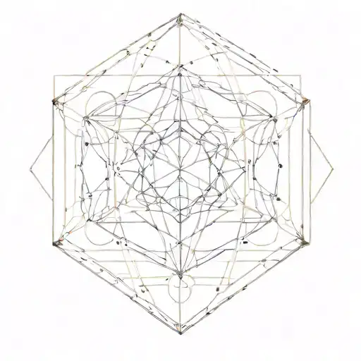 galaxy, golden ratio, metatron cube tattoo design idea