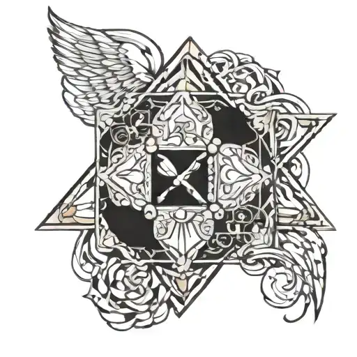 cube de Metatron tattoo design idea