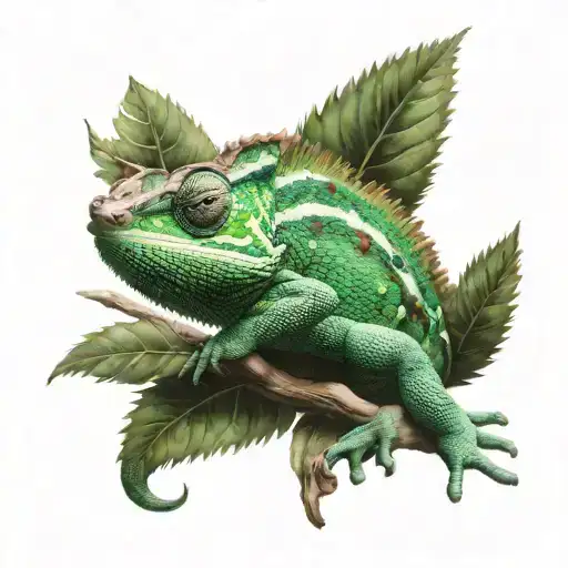 magnificent chameleon tattoo design idea