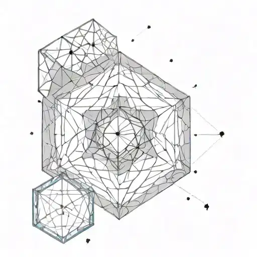 cube metatron et galaxie tattoo design idea
