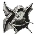 chameleon wears a hood tattoo design idea