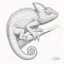 chameleon tattoo design idea
