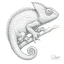 chameleon tattoo design idea