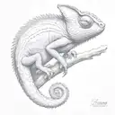 chameleon tattoo design idea