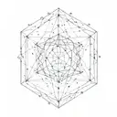galaxy, golden ratio, metatron cube tattoo design idea