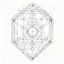 galaxy, golden ratio, metatron cube tattoo design idea