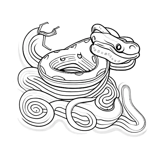 semicolon, snake tattoo design idea