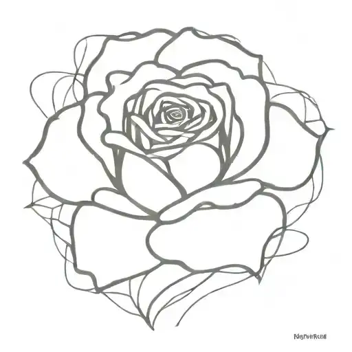rose love forever tattoo design idea