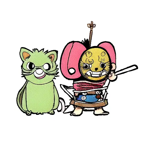 One piece chopper anime tattoo design idea