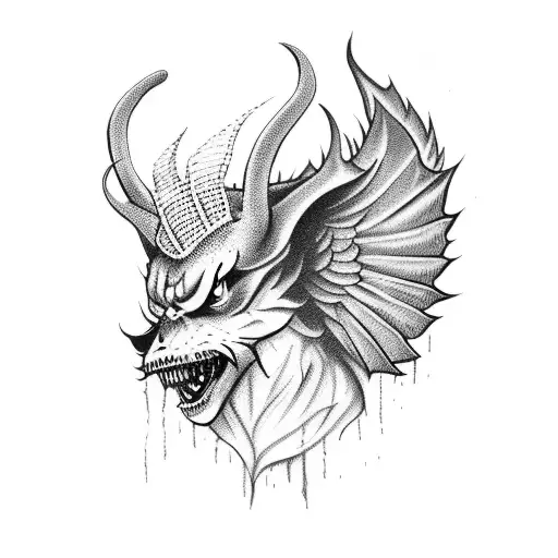 Lucifer falling tattoo design idea