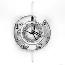 Broken clocks with time slipping away tattoo design idea