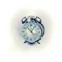 Broken clocks with time slipping away tattoo design idea