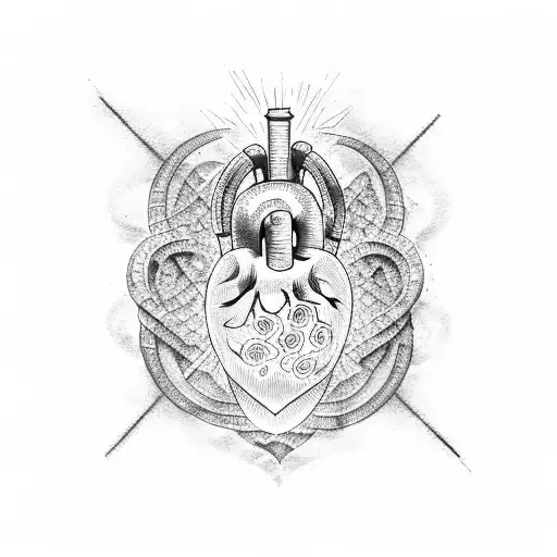 heart and mind in  infinity symbol tattoo design idea