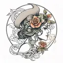 alternative woman tattoo design idea