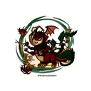 dragon with chains  tattoo design idea