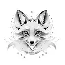 nine tail fox tattoo design idea
