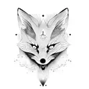 nine tail fox tattoo design idea