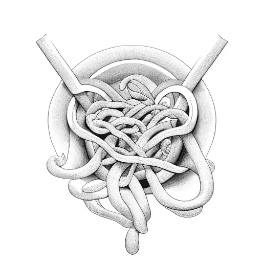 Curly fries and root beer tattoo design idea