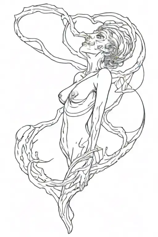 love lust death in eyes bones fire  tattoo design idea