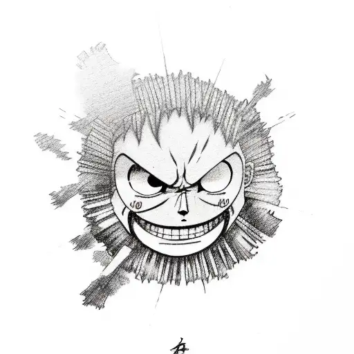 Luffy gear 5 tattoo design idea