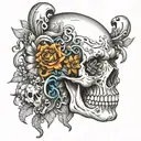 skull tattoo design idea
