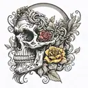 skull tattoo design idea