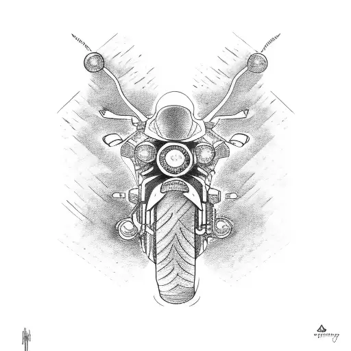 motorcycle Kilimanjaro  tattoo design idea
