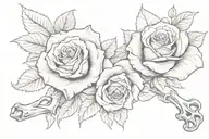 a dog bone split in half and in one of the two halves, a rose blooms from it.  tattoo design idea