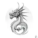 Welsh dragon  tattoo design idea