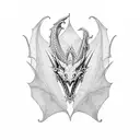 Welsh dragon  tattoo design idea