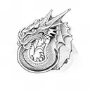 Welsh dragon  tattoo design idea