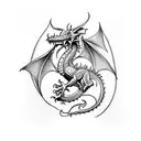 Welsh dragon  tattoo design idea