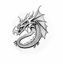 Welsh dragon  tattoo design idea