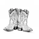 palm tree and cowboy boots tattoo design idea