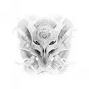 ampulheta bio-mecanic tattoo design idea