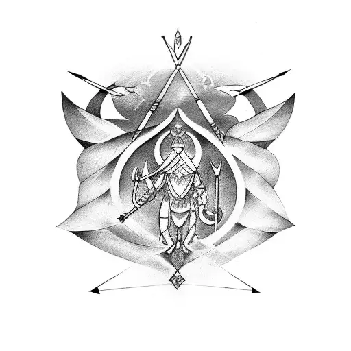 Merging zodiac symbols of Sagittarius and Capricorn tattoo design idea