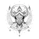 Merging zodiac symbols of Sagittarius and Capricorn tattoo design idea