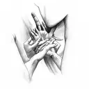 hands prayer tattoo design idea